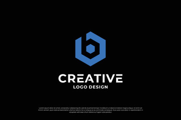 Letter B logo design template. Creative initial letters B logo symbol.