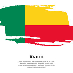 Illustration of Benin flag Template