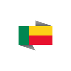 Obraz premium Illustration of Benin flag Template