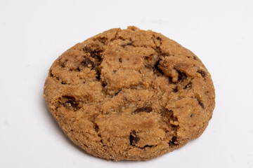Chocolate chip cookies isolated on white background, Homemad cookies close up. High quality photo
