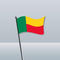 Illustration of Benin flag Template