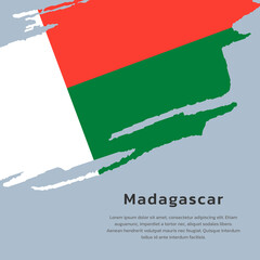 Illustration of Madagascar flag Template