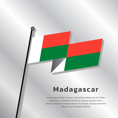 Illustration of Madagascar flag Template