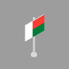 Illustration of Madagascar flag Template