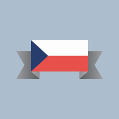 Illustration of Czech Republic flag Template