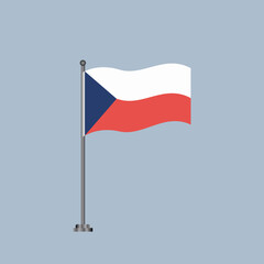 Illustration of Czech Republic flag Template