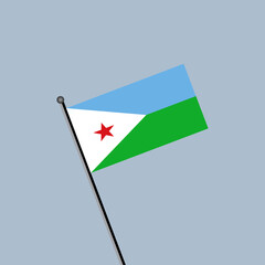 Illustration of Djibouti flag Template