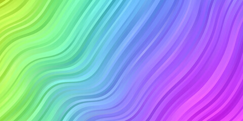 Light Multicolor vector pattern with curves.