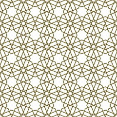 Seamless arabic geometric ornament in brown color.