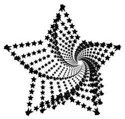 vector shaped star made with star icon