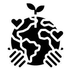 save the world glyph icon