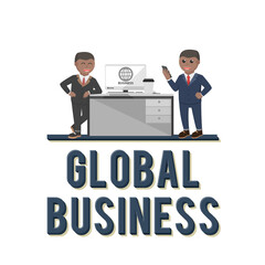 global business african design character design character on white background