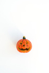 Halloween pumpkin on white background