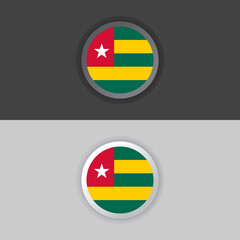 Illustration of Togo flag Template