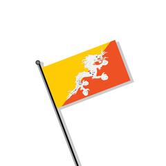 Illustration of Bhutan flag Template