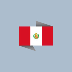 Illustration of Peru flag Template