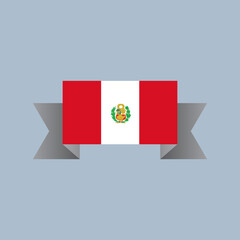 Illustration of Peru flag Template