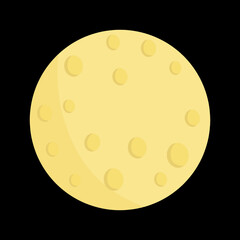 Fototapeta premium Full magic moon icon. Flat illustration of full magic moon vector icon for web design