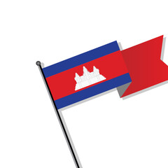 Illustration of Cambodia flag Template