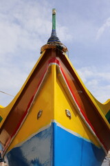 traditional colored fisherman's boat in Malta