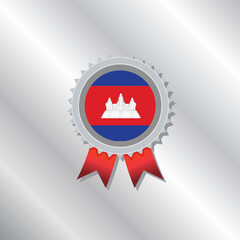 Illustration of Cambodia flag Template