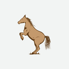 Fototapeta na wymiar Brown Horse Vector logo