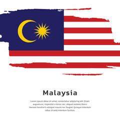 Illustration of Malaysia flag Template