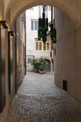 Narrow Street in the City of Bozen/Bolzano