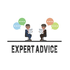 business african expert advice design character with text