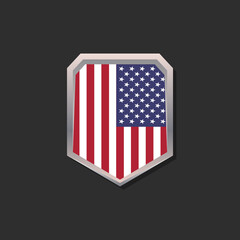Illustration of United States flag Template