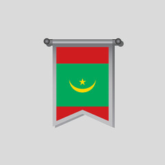 Illustration of Mauritania flag Template