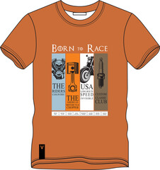 T-Shirt Design Vector Kids Mens Boys Sport