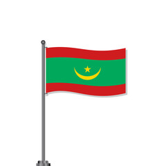 Fototapeta na wymiar Illustration of Mauritania flag Template