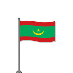 Illustration of Mauritania flag Template