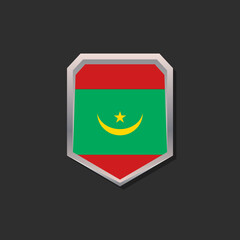 Illustration of Mauritania flag Template