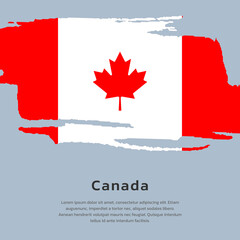 Illustration of Canada flag Template