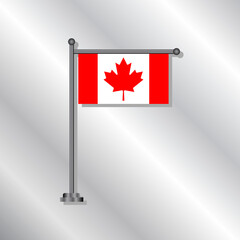 Illustration of Canada flag Template