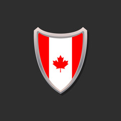 Illustration of Canada flag Template