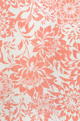 Texture retro tapestry textile pattern with floral ornament. vintage baroque fabric designs used as background. Fabric texture for sofa