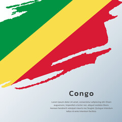 Illustration of Congo flag Template