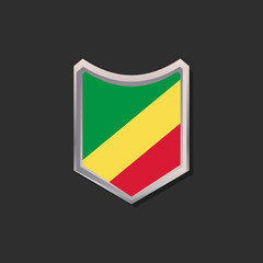 Illustration of Congo flag Template