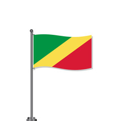 Illustration of Congo flag Template