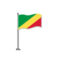 Illustration of Congo flag Template