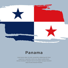 Illustration of Panama flag Template