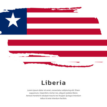 Illustration of Liberia flag Template