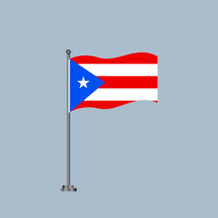 Illustration of Puerto Rico flag Template