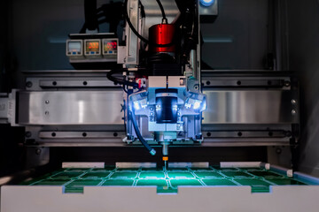Process of separation of printed circuit boards at factory, exhibition - PCB separator machine....