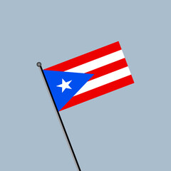 Illustration of Puerto Rico flag Template