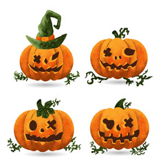 Collection of Halloween pumpkins