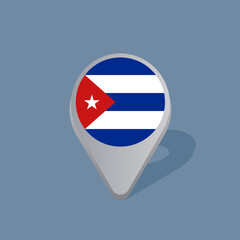 Illustration of Cuba flag Template